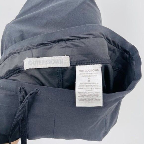 Outerknown Mens Origin Trunk Black  Hybrid Shorts Lined sz 36 BoxB - Picture 5 of 6